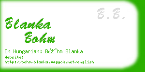 blanka bohm business card